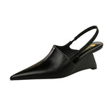 Designer Wedge Heel Sandals – Pointed Toe Women's Pumps