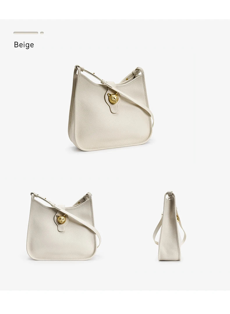 BAFELLI Genuine Leather Bucket Bag – Shoulder & Crossbody
