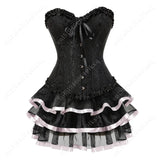 Women's Corset Dress with Straps & Lace | Plus Size Bustier Set