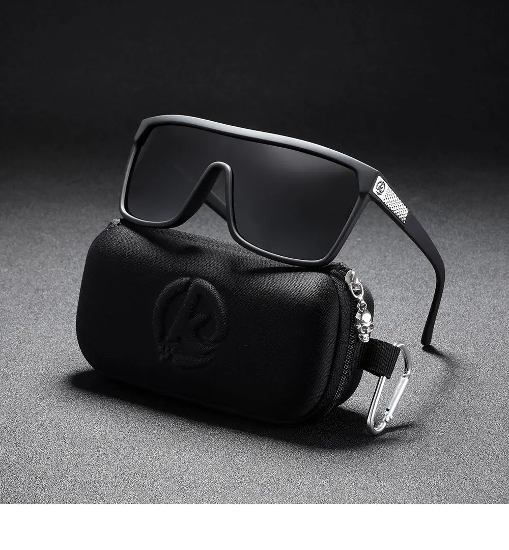 KDEAM One-piece Shape Men Sunglasses Polarized Elastic Paint Surface Sun Glasses Women Suitable Long-lasting Goggles Cat.3