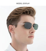 FONEX Titanium Rimless Polarized Sunglasses – Ultralight
