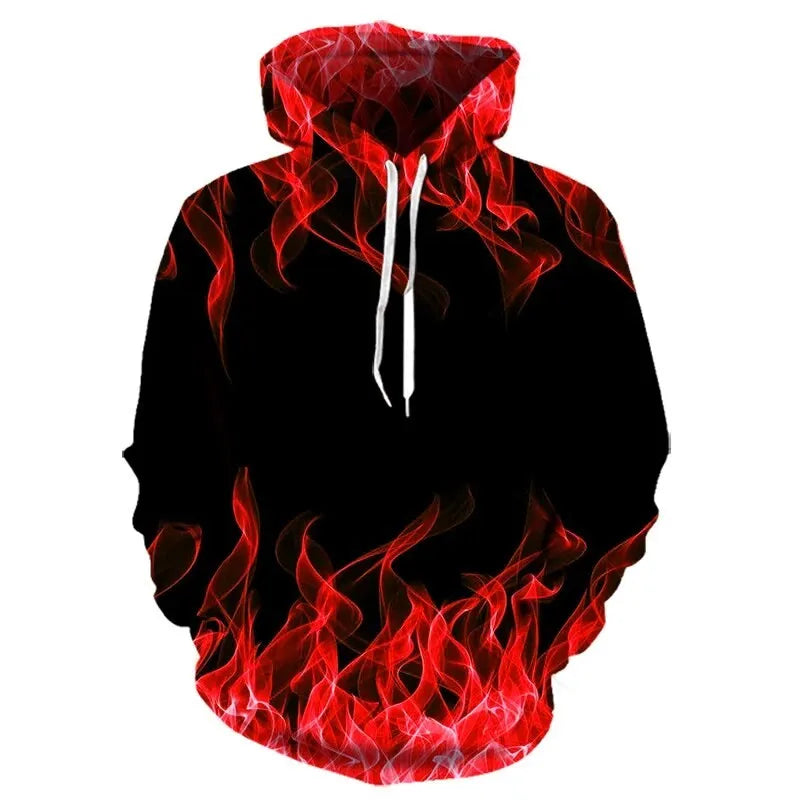 Men’s 3D Skull Print Pullover Hoodie