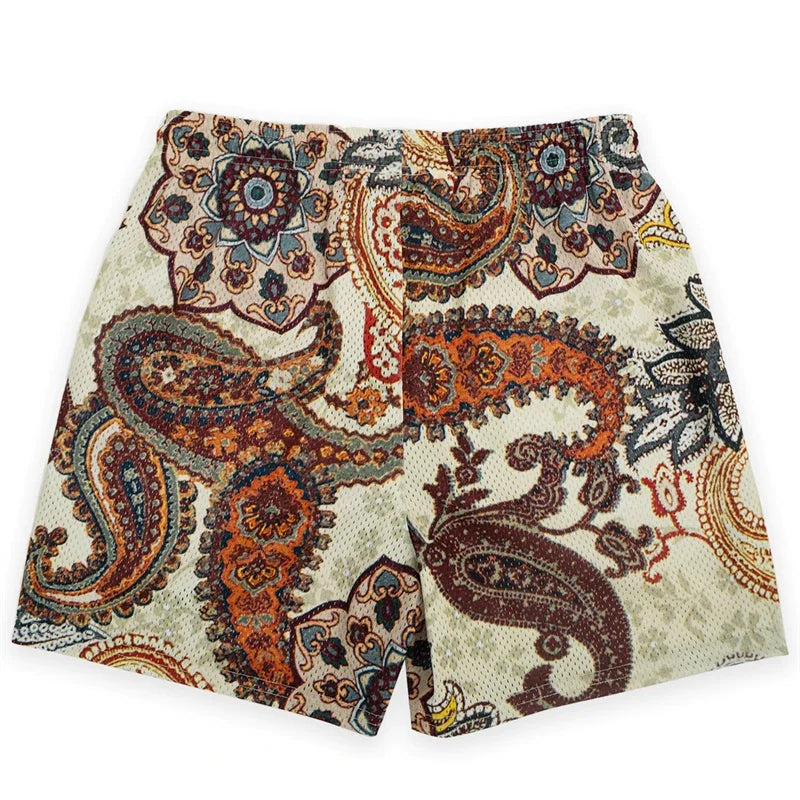 Rose Embroidered Hip Hop Shorts