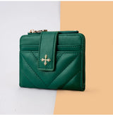 Baellerry New Short Simple Women Wallet High Quality Card Holder Buckle Zipper Coin Pocket Female Purses Small Women's Card Bag