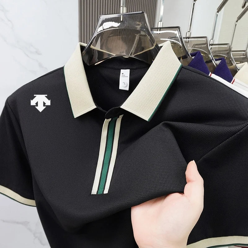 Men's Embroidered Polo Shirt – Breathable Summer Style