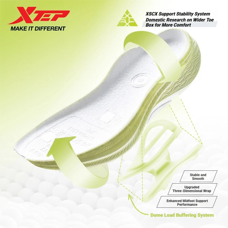 Xtep 2000km Plus Running Shoes Women's 2025 Spring Lightweight Anti-slip Wear-Resistant Training Jogging Sneakers 875318110009