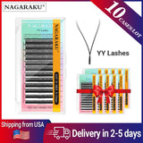 NAGARAKU Ship From USA 10 Cases YY Lashes Fast Free Delivery in 2-5 days by Express
