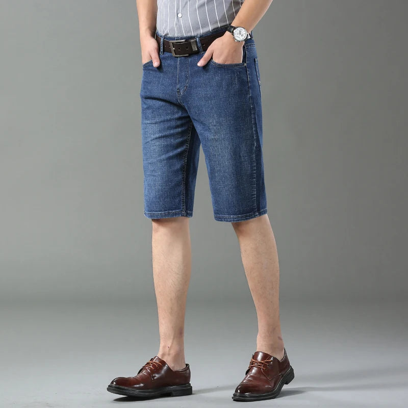 Men's Slim Stretch Denim Shorts | Summer Style