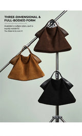 BURMINSA Genuine Suede Leather Hobo Bags Women Vintage Designer Large Shoulder Crossbody Tote Slouchy Soft Office Work Handbags