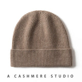 MERRILAMB Men's Pure Cashmere Ribbed Beanie | Soft & Warm