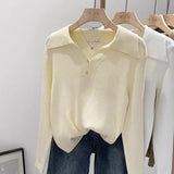 Women's Polo Collar Knit Sweater