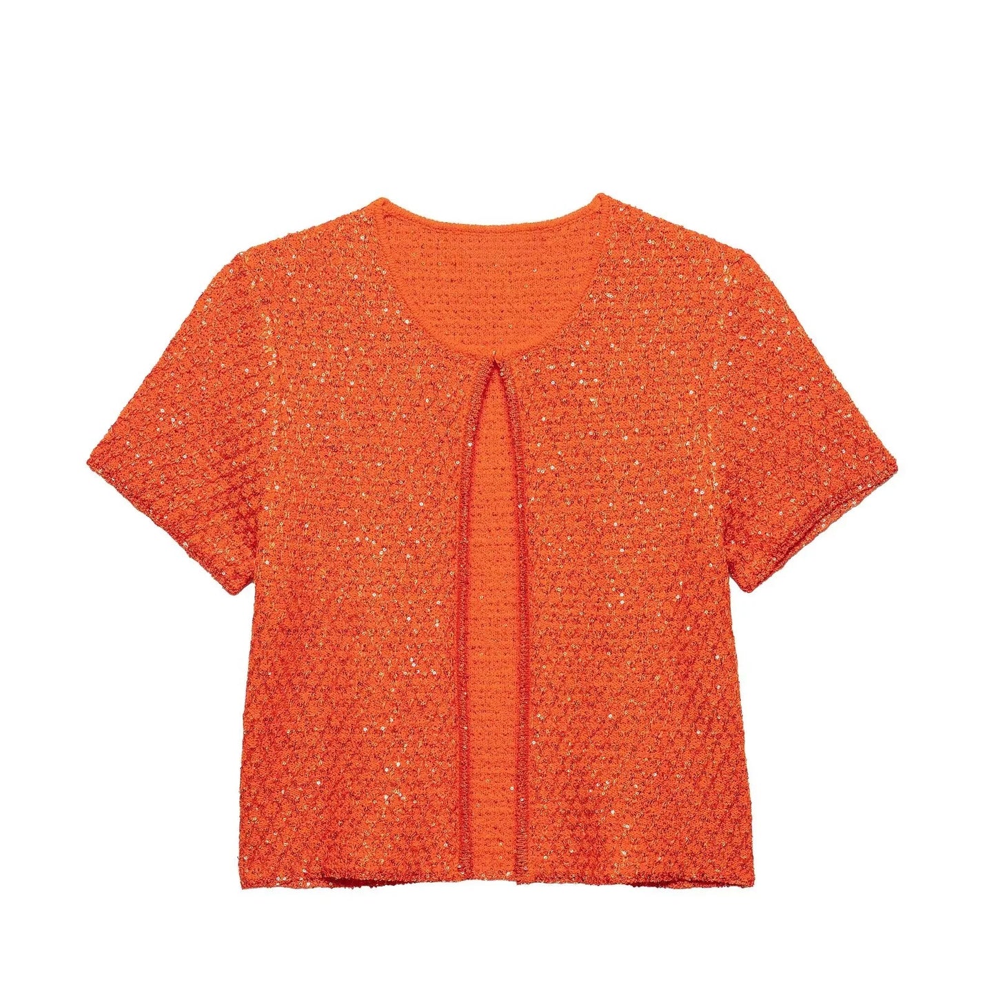 Sequin Knitted Jacket & Camisole Set - Summer Office Wear
