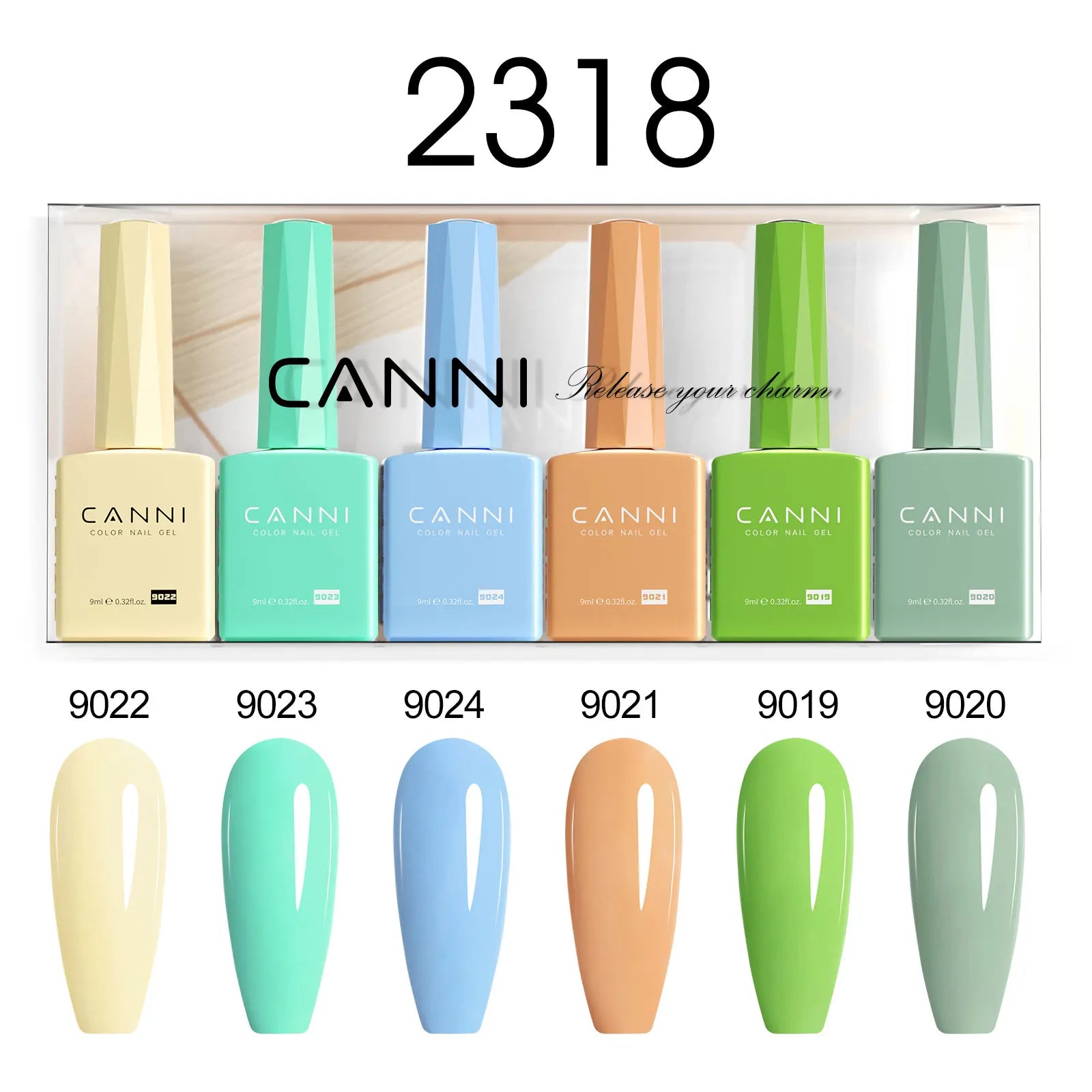 CANNI HEMA-Free Gel Polish Kit | Jelly, Nude & Rubber Base