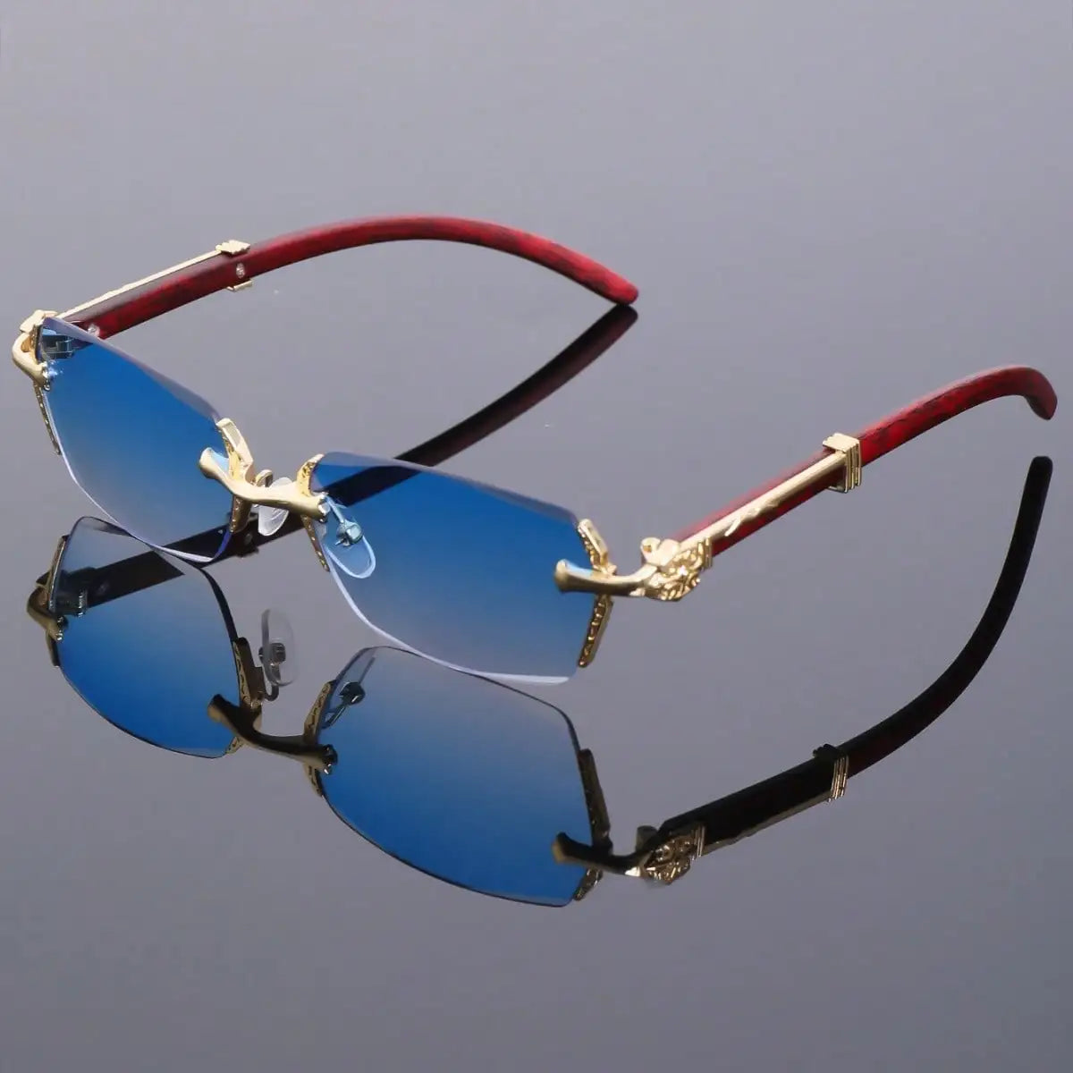 Rimless Cat Eye Sunglasses for Women | UV400 Protection