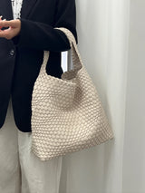 Shoulder bag Woven Bag for Women Europe and the United States popular PU leather soft fabric women underarm bag