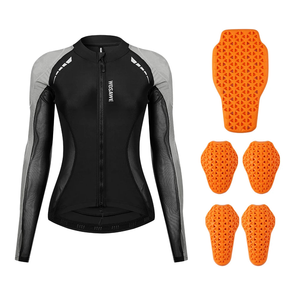 WOSAWE Women Motorcycle Jacket Downhill Motocross Motorbike Reflective Summer Biker Riding Clothing Apparel