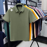 Men's Luxury Cotton Polo | Geometric Print Summer Shirt