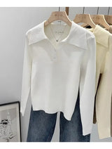 Women's Polo Collar Knit Sweater
