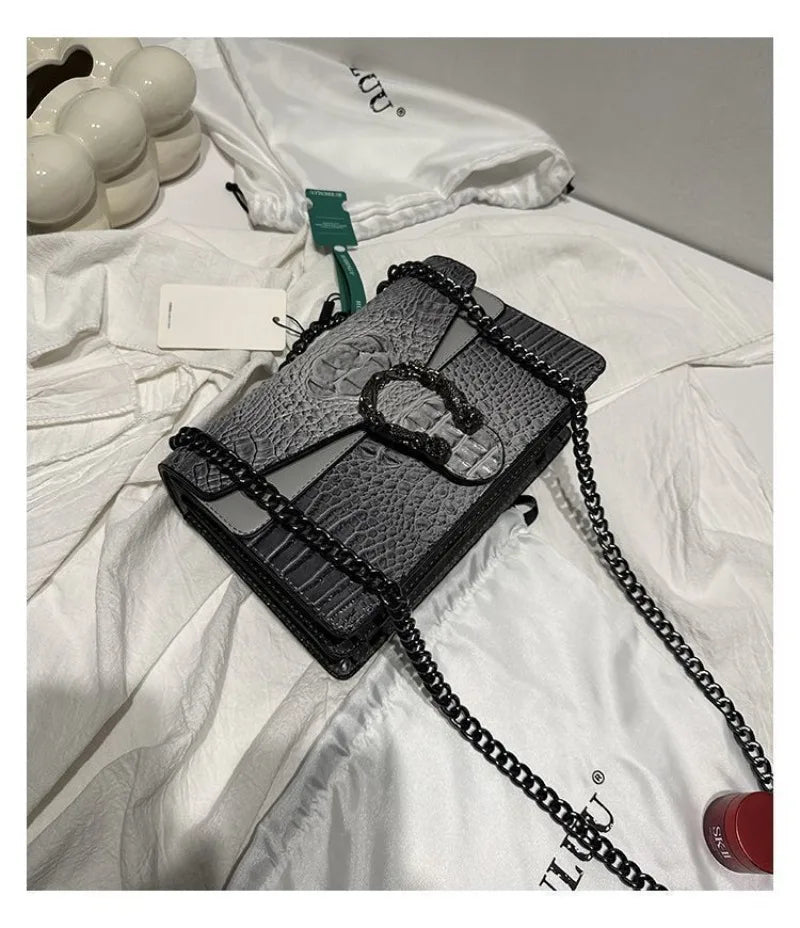 Crocodile Pattern Dionysus Underarm Bag