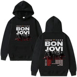 Bon Jovi Band Hoodies Bon Jovi Forever Tour Graphic Hoody Men Women Oversized Y2k Pullovers Fleece Warm Female Male Hoody Coats