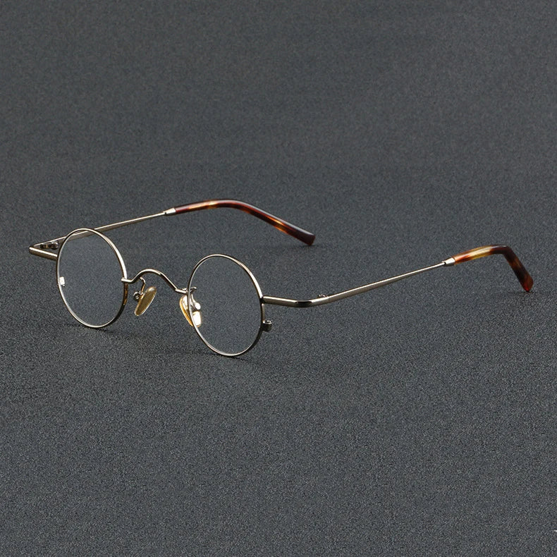 56948 Top Quality Retro Pure Titanium Glasses Frame Lady Trend Small Size Round Optical Eyeglass Frame Men Fashion Clear Eyewear