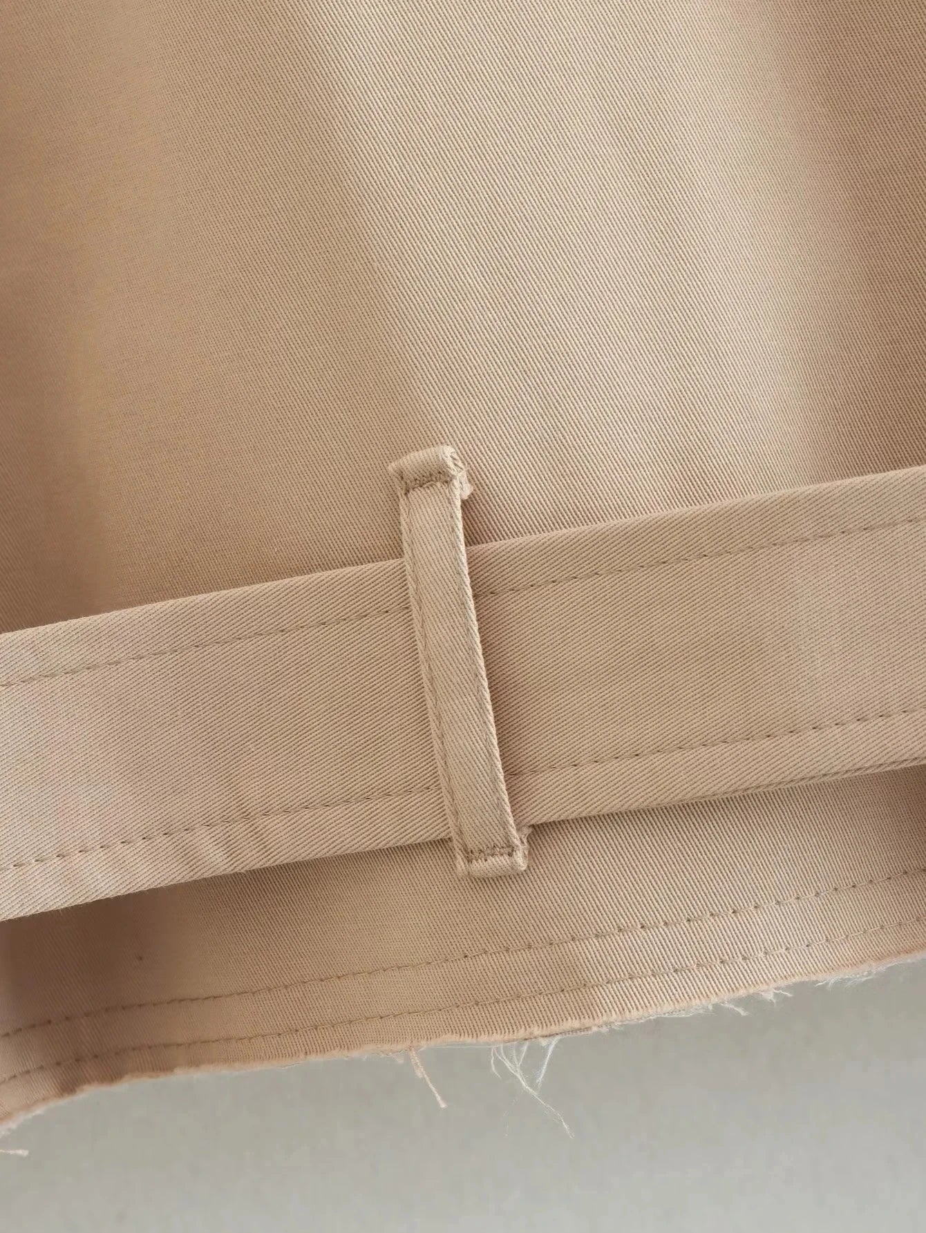 Belted Cropped Trench Jacket