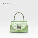 Bafelli Genuine Leather Doctor Bag – Animal Print Handbag