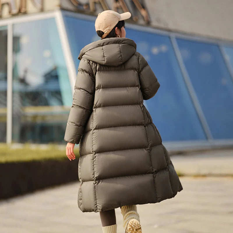 Women’s Longline Hooded Down Jacket