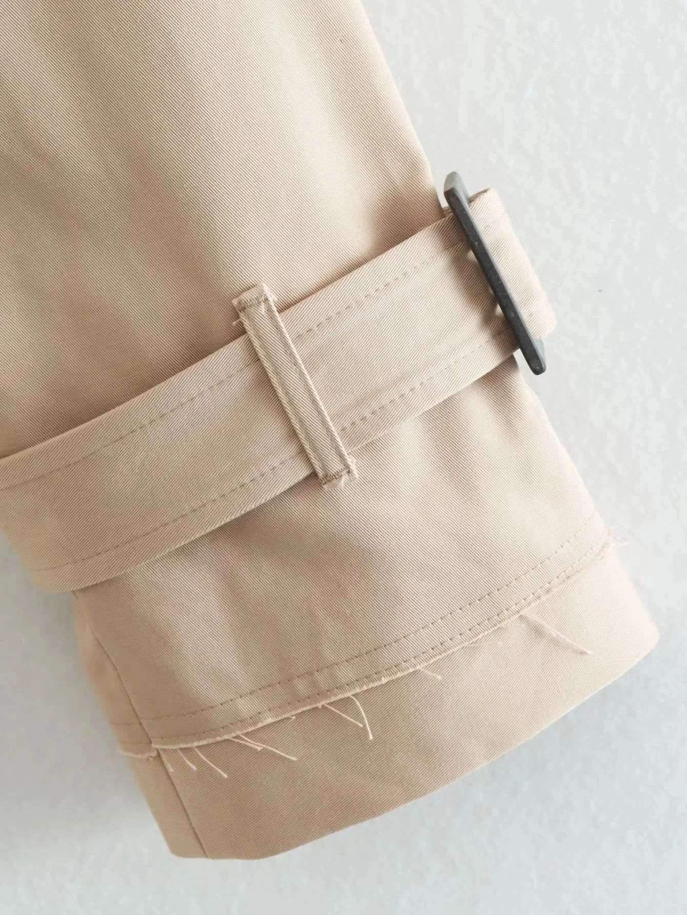 Belted Cropped Trench Jacket