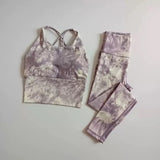 Seamless Tie-Dye Yoga Set