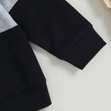 Toddler Boy Color Block Sweatsuit | 2-Piece Cotton Fall/Winter Outfit (0-3T)