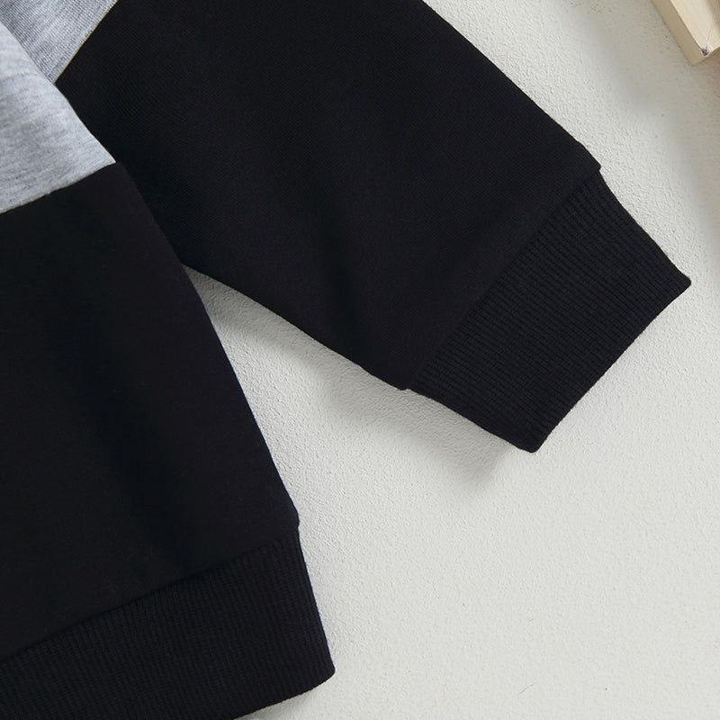 Toddler Boy Color Block Sweatsuit | 2-Piece Cotton Fall/Winter Outfit (0-3T)