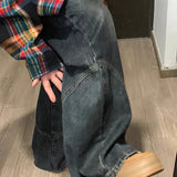 Dark Blue Wide-Leg Flare Jeans | High Waist, Slim Fit