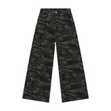Men's Washed Blue Loose Straight-Leg Jeans