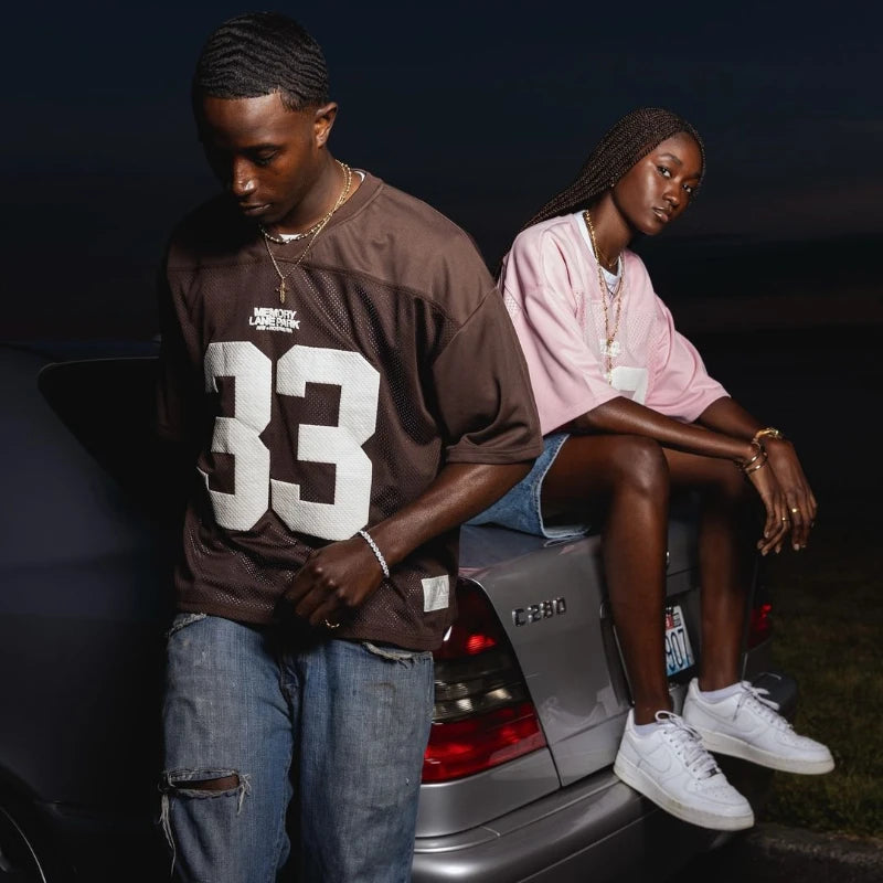Y2K Retro Oversized Mesh Jersey