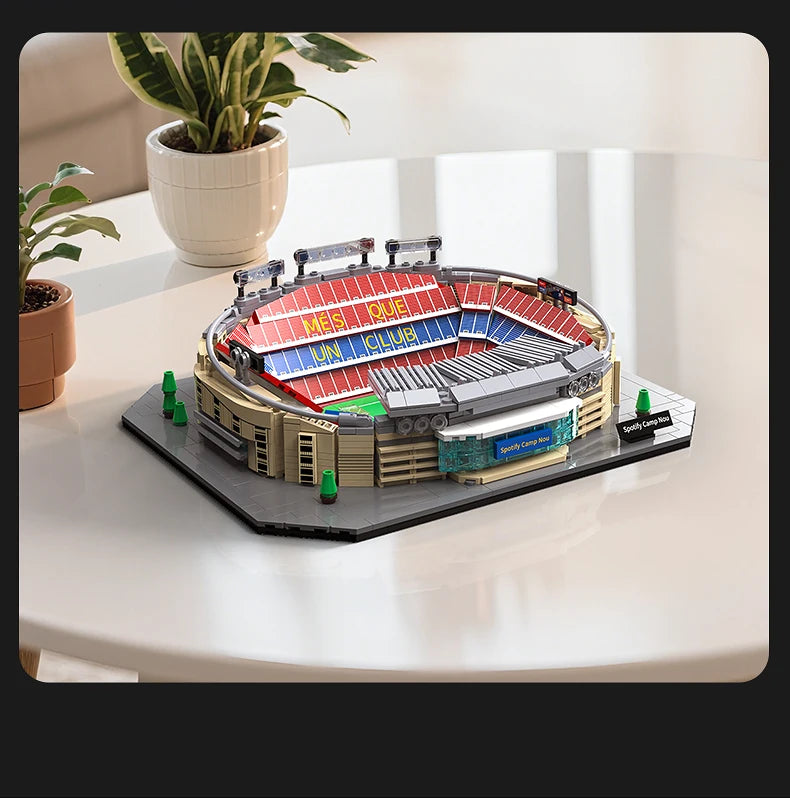 CaDA Camp Nou (Barcelona FC) Stadium Building Block Set / 728 Pieces / Collector's Item for Football Fans & Block Enthusiasts