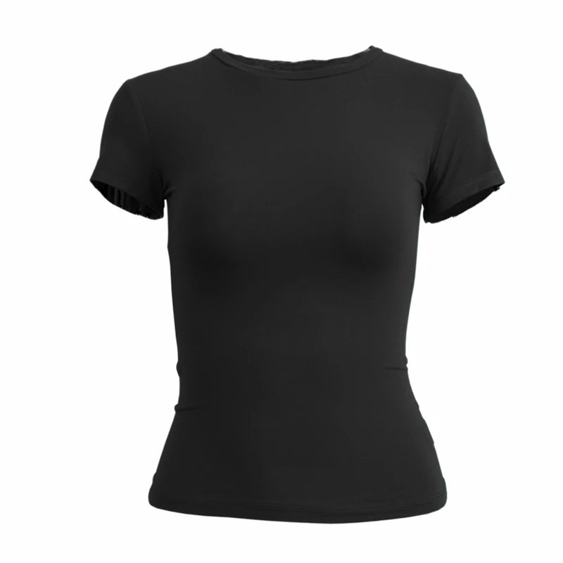 Y2K Slim-Fit Knitted Tee