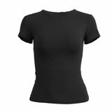 Y2K Slim-Fit Knitted Tee