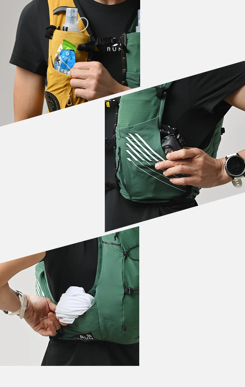 AONIJIE C9116-10L Hydration Pack Backpack High Capacity Marathoner Running Race Hydration Vest Lightweight for Men and Women