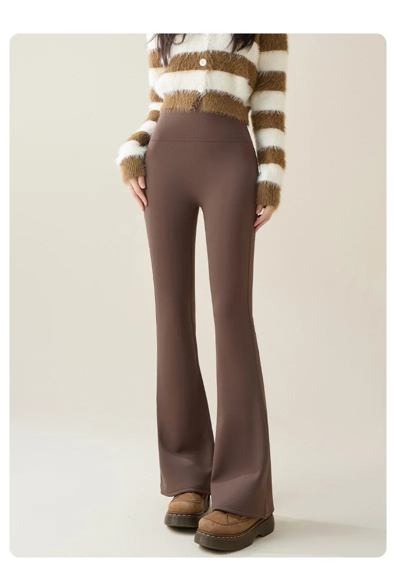 Women's Fleece-Lined High Waist Flare Leggings
