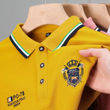 Men's Embroidered Polo Shirt – Casual Short Sleeve Top