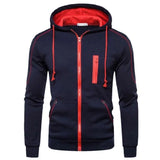 Autumn Men Sweatshirts Long Sleeve Jacket Hoodie Zipper Closure Jacket Male Hoodies Sweatshirt Slim Fit Male Clothing