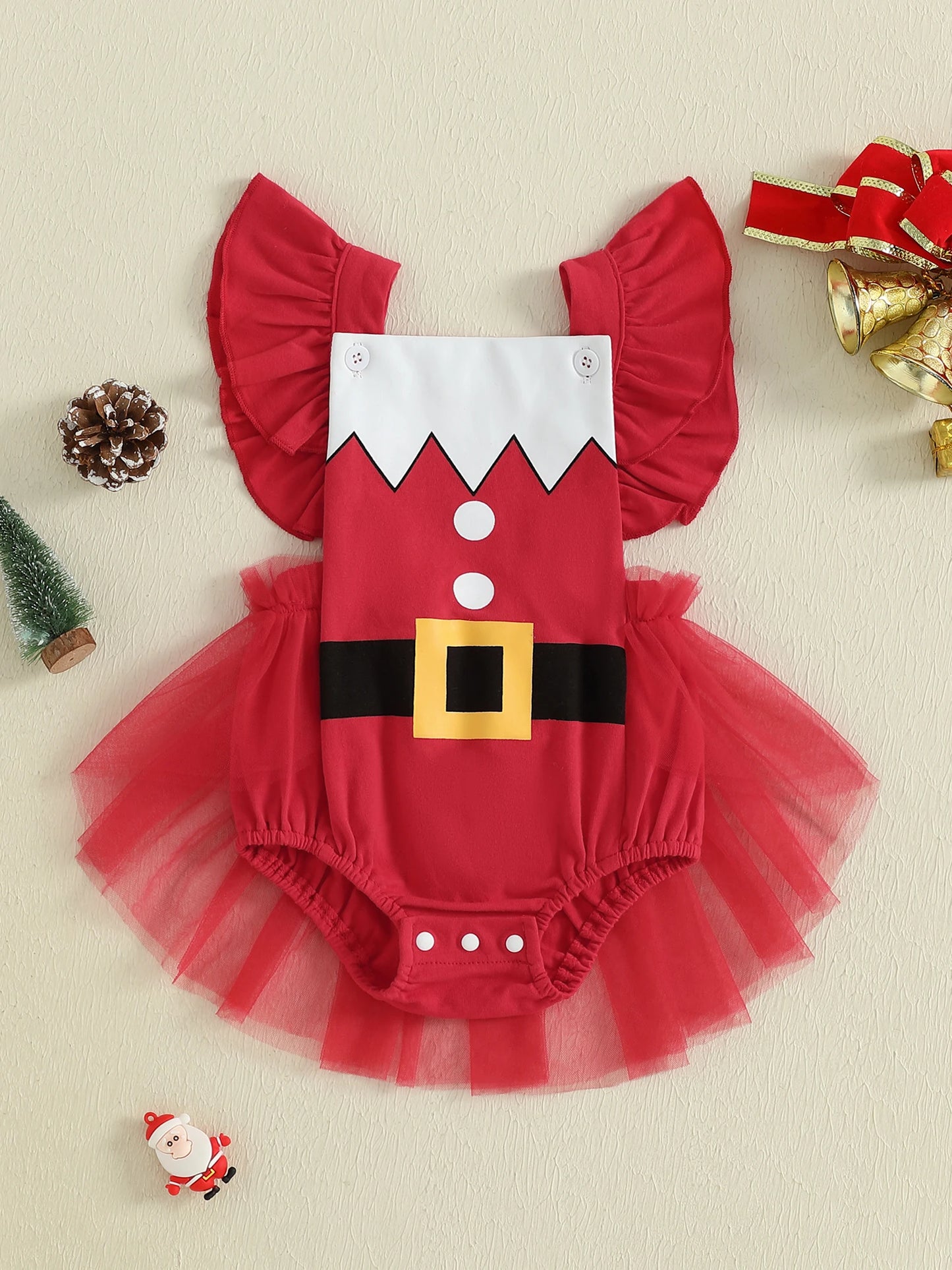 Infant Holiday Ruffle Jumpsuit