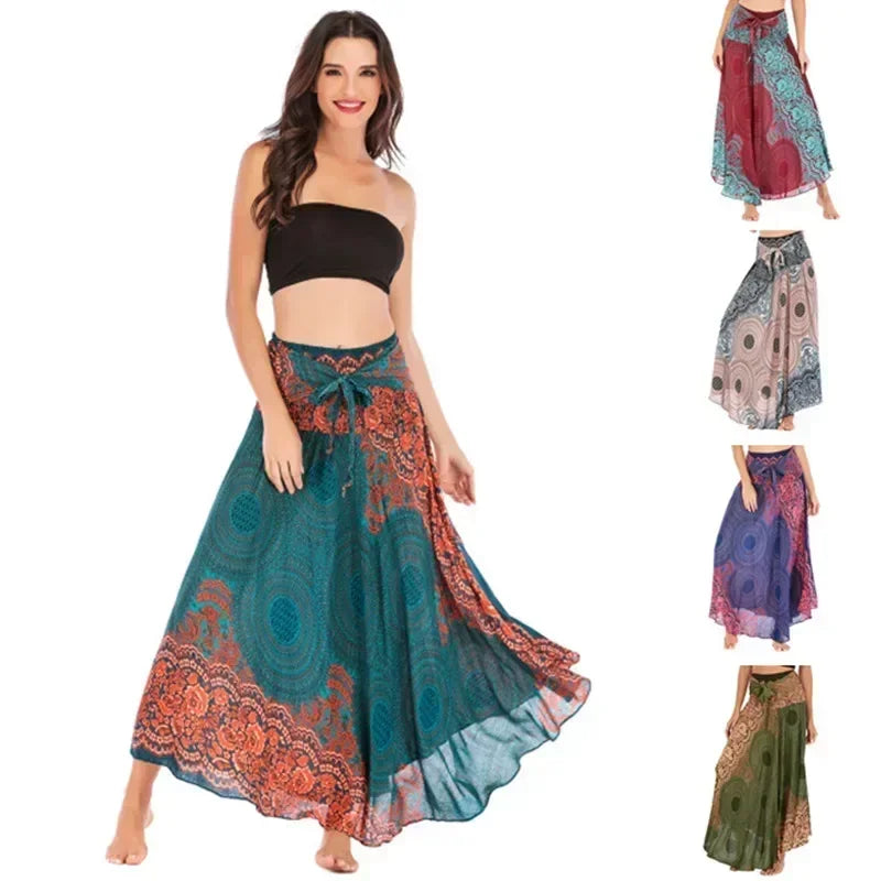 Boho Maxi Skirt – Flowy Ankle-Length Summer Skirt for Women