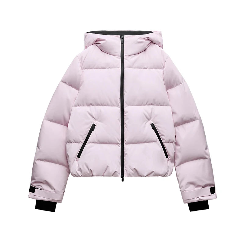 Elegant Faux Fur Hooded Women's Ski Jumpsuit