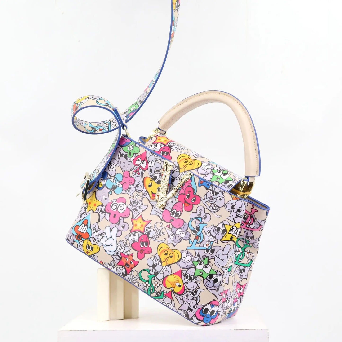 Ins Famous Fashion Classic Printed PU Leather Women's Handbags – Luxury Elegant Shoulder Crossbody Top Handle Bag