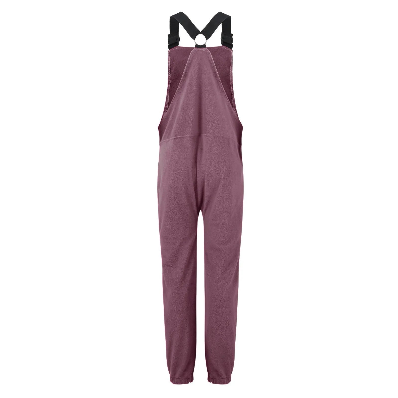 Fleece Bib Overalls - Adjustable Warm Winter Fuzzy Jumpsuit & Ski Pants