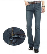 Men's Mid-Rise Flare Jeans | Slim Fit Denim Trousers