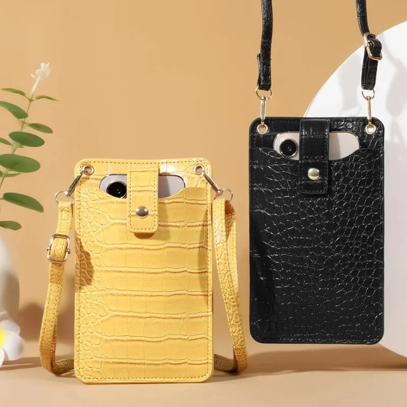 Women Mini Bag PU Leather Crossbody Purse Wallet Shoulder Pouch Mobile Phone Bag