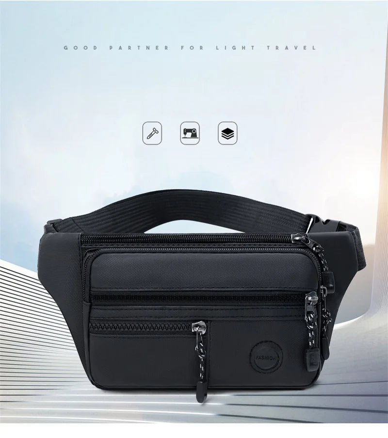 Fashion Unisex Waterproof Waist Bag Pack Male Belt Pouch Ladies Kangaroo Hip Phone Work Purse - Travel Gear for Men and Women